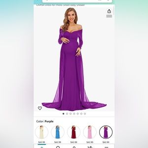 Chiffon maternity dress